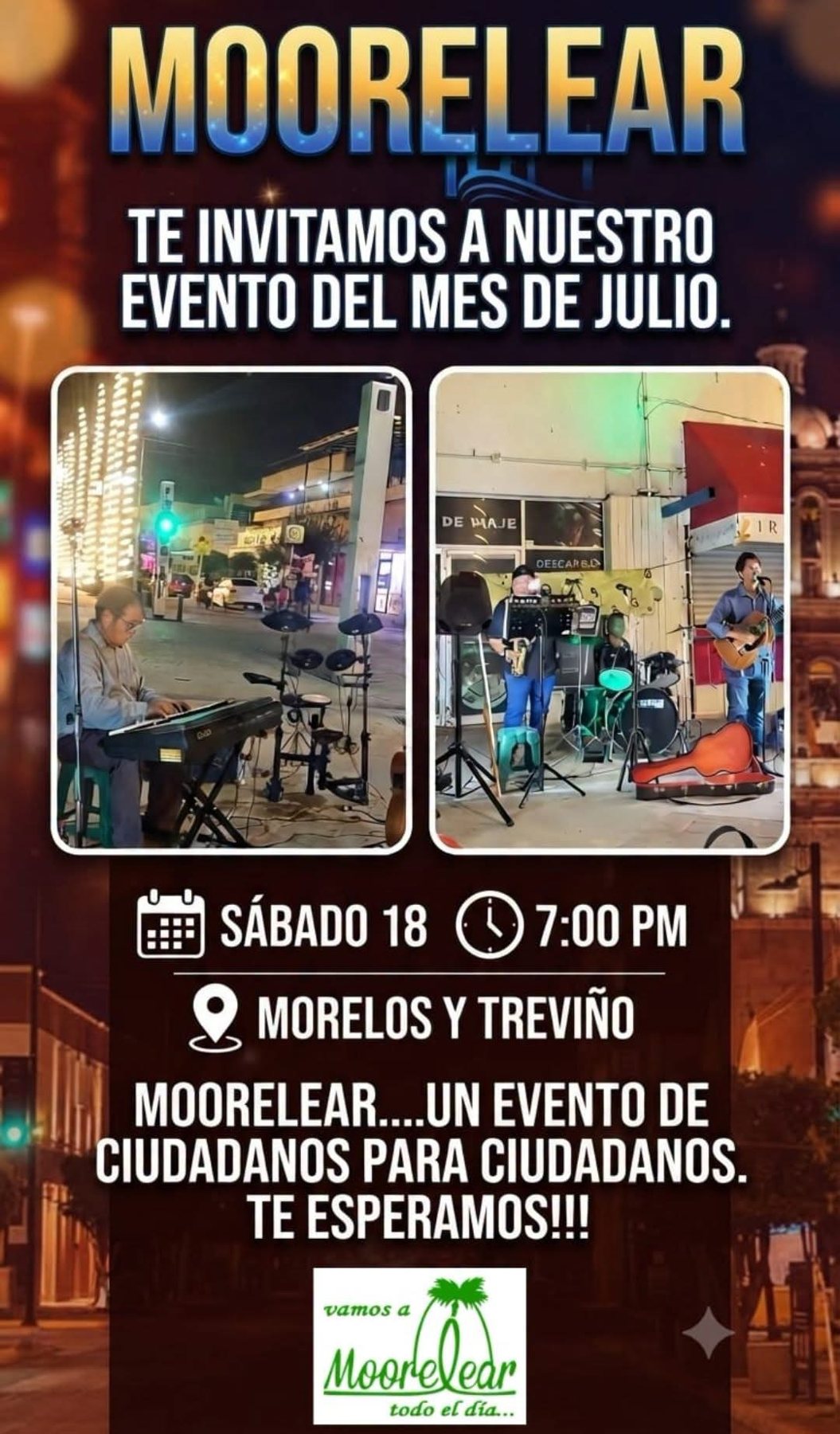 Cartel de evento ciudadano Moorelear